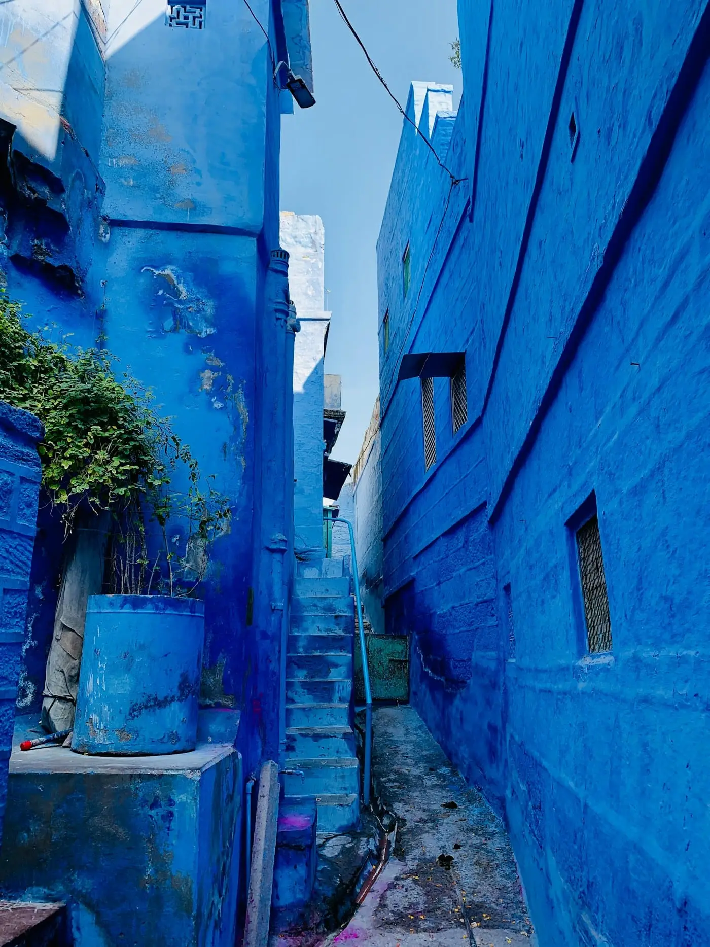 A narrow indigo lane in the Blue City of Jodhpur